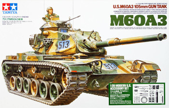 Tamiya 35140 US M60A3 105mm Gun Tank 1/35 Scale Kit - Plaza