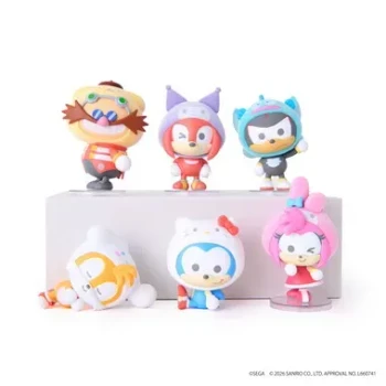 Hasegawa Sonic And Friends x Sanrio Characters Collab Fluffy Figure Re