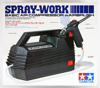 Tamiya Spray-Work Basic Air Compressor w/Airbrush - Plaza Japan