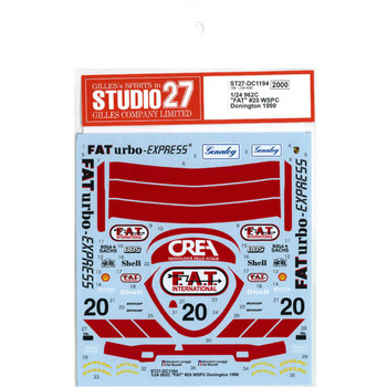Studio27 962C FAT #20 WSPC Donington 1990 Decal | PlazaJapan