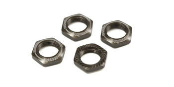 Kyosho IFW472GM Wheel Nut (Gunmetal/4pcs/for Serration)