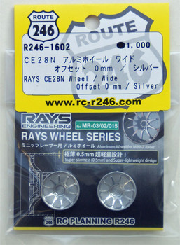 Kyosho R246-1602 RAYS CE28N Aluminum Wheel Wide / Silver (Offset 0mm)