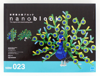 Kawada NBM-023 Nanoblock Animal DX Peacock | PlazaJapan