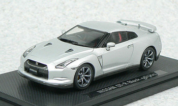 Ebbro 44100 NISSAN GT-R R35 Black Edition Silver 1/43 Scale