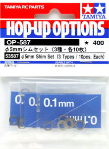 Tamiya 53587 (OP587) 5mm Shim Set (3 Types/10 pcs for each)