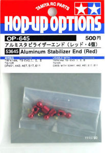 Tamiya 53645 (OP645) Aluminum Stabilizer End (Red)