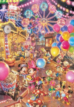 Tenyo Japan Jigsaw Puzzle D-300-263 Disney Mickey Twilight Park