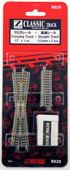 ろろろん✕2 Amazon.com: Rokuhan Z Gauge R020 Cross Rail, 13° 1 Pack