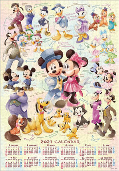 Jigsaw Puzzle Disney Mickey 2021 Calendar 1000pcs PlazaJapan