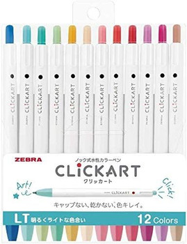 Zebra Click Art 12 Color Set LT