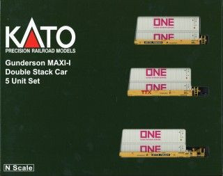 106-6196 MAXI-I TTX New Logo #759324 ONE (Gray) w/Containers 5 Car