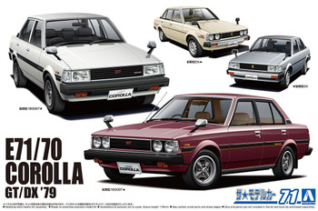The Model Car Toyota E71/70 CorollaSedan GT/DX '79 Plastic Model
