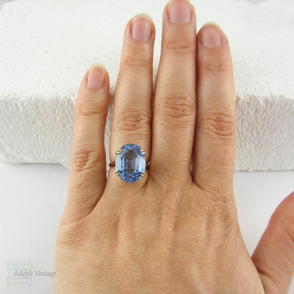 Vintage blue topaz on sale ring