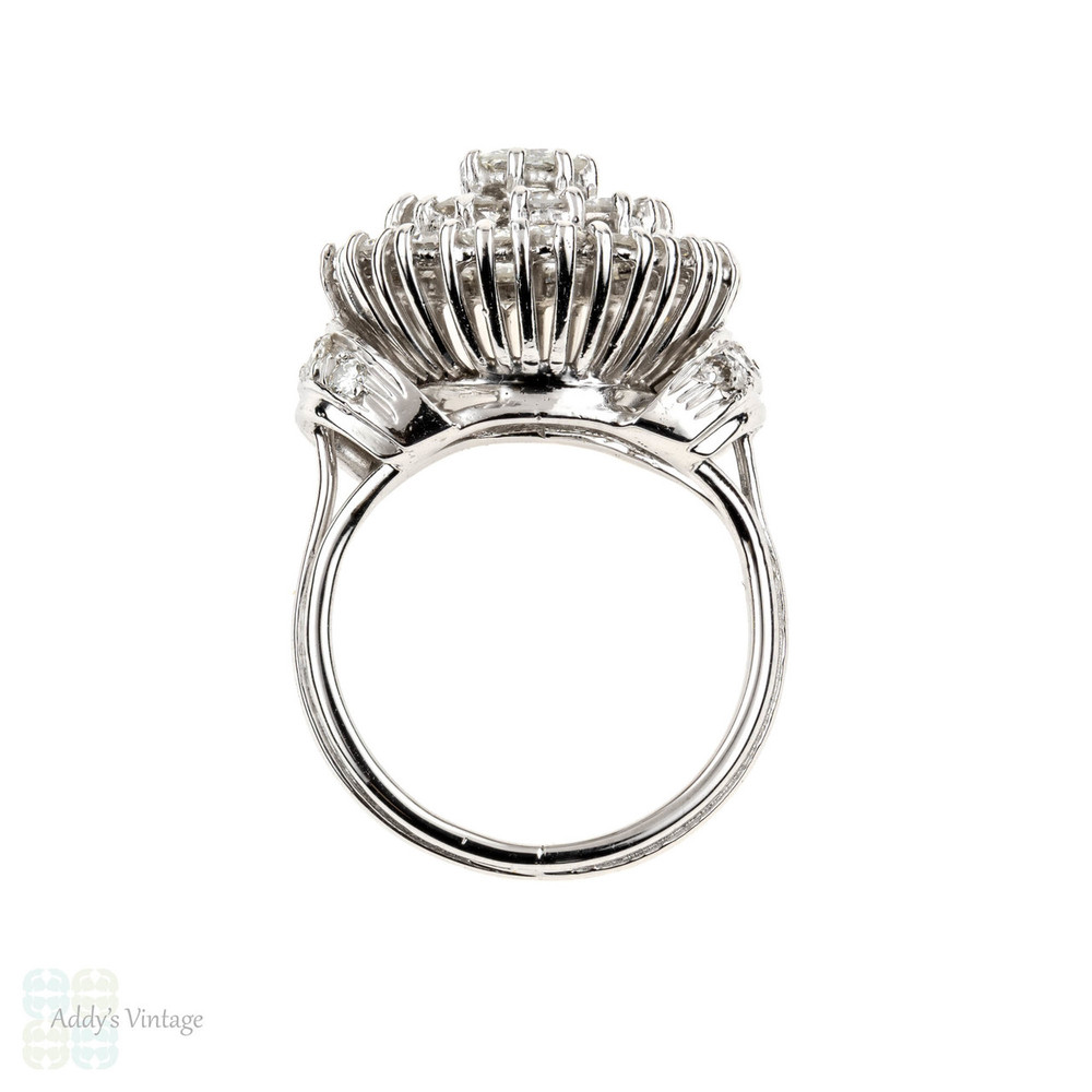 Art Deco 0.84ctw Old European Cut Diamond Cocktail Ring, 14k & Platinum. -  Addy's Vintage