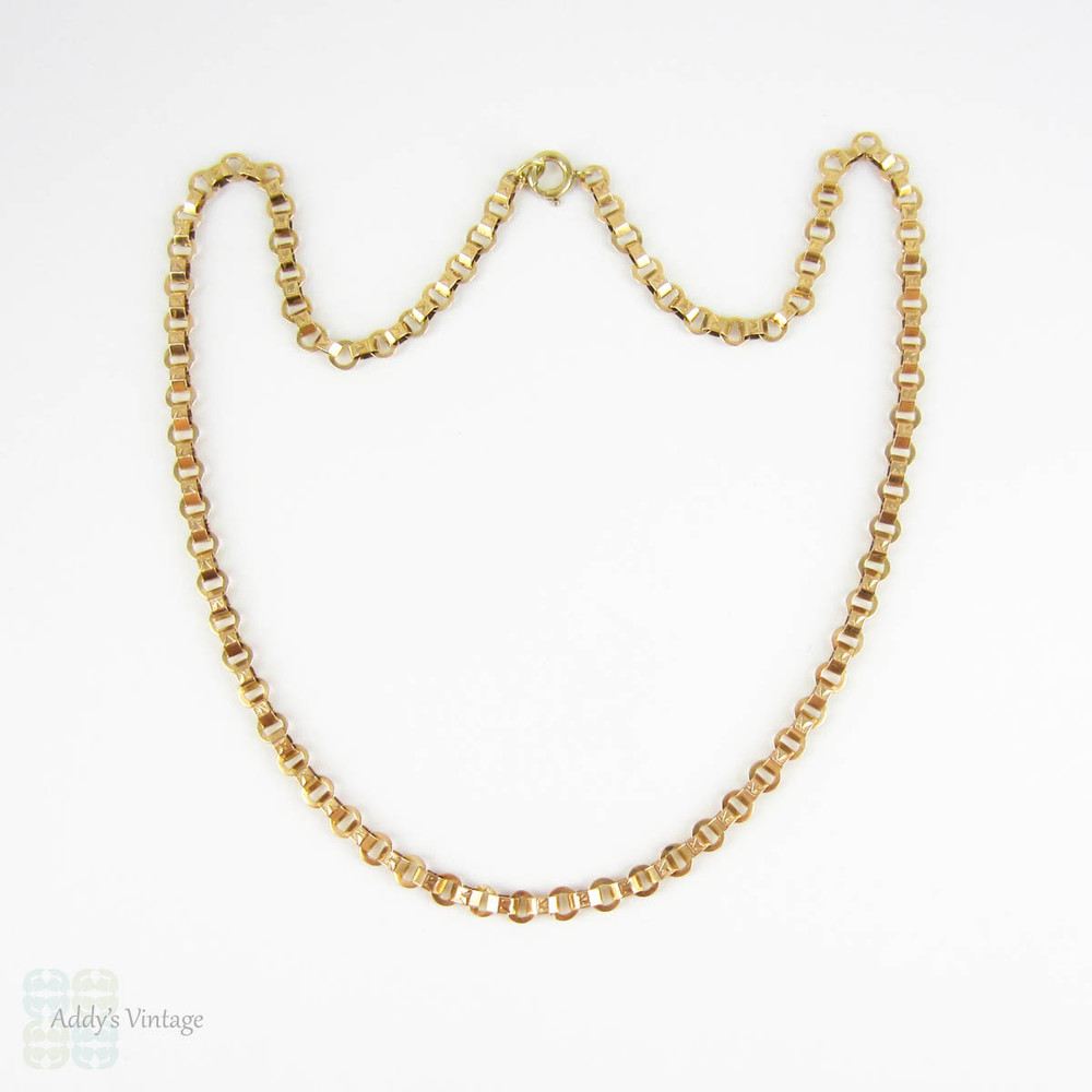 Ornate Engraved Chain Link Necklace