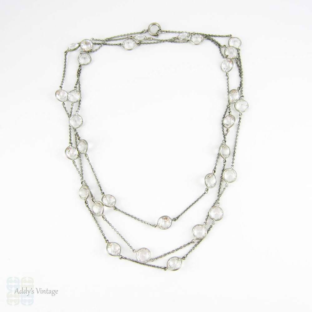 Antique Crystal Necklace Circa 1900s
