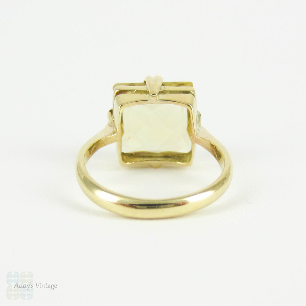 Square Stone Ring - Etsy