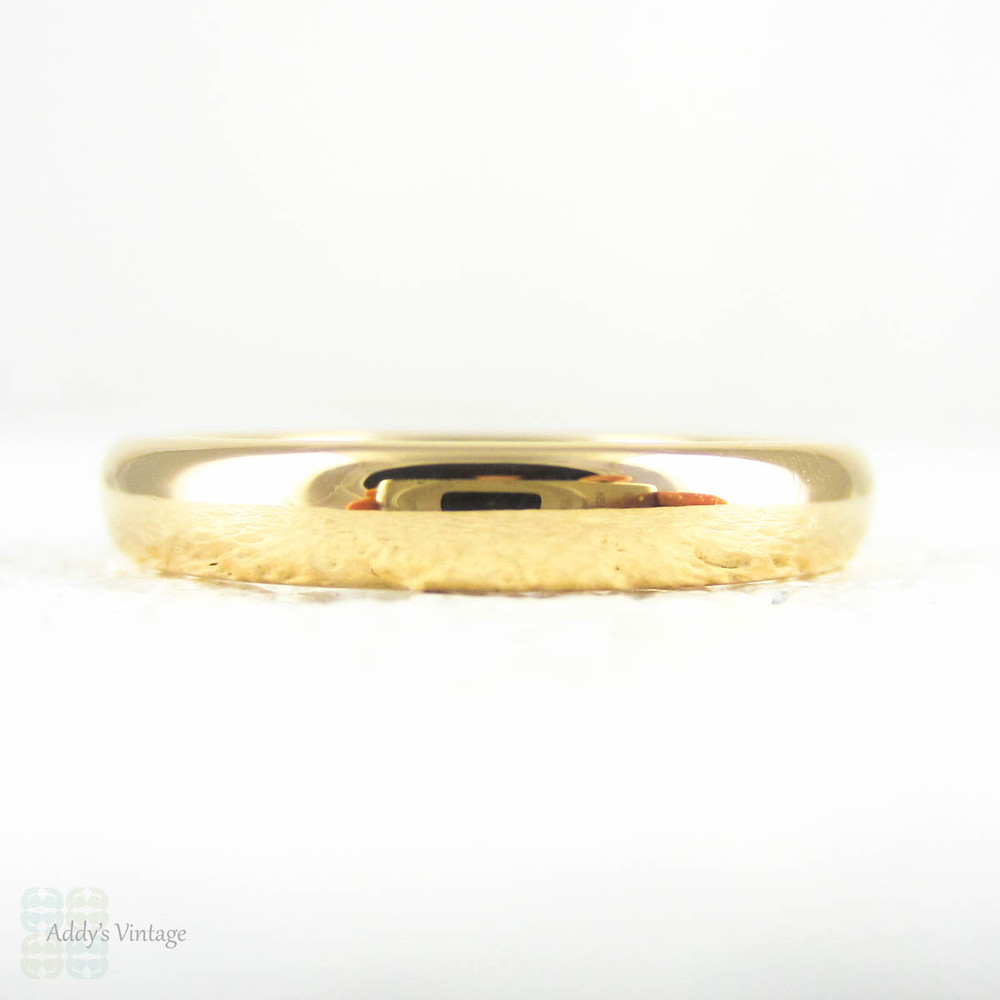RESREVED. Art Deco 22 Carat Gold Wedding Ring. Court / Comfort Fit Yellow Gold Wedding Band, Hallmarked Chester 1930s. Size N / 6.75.