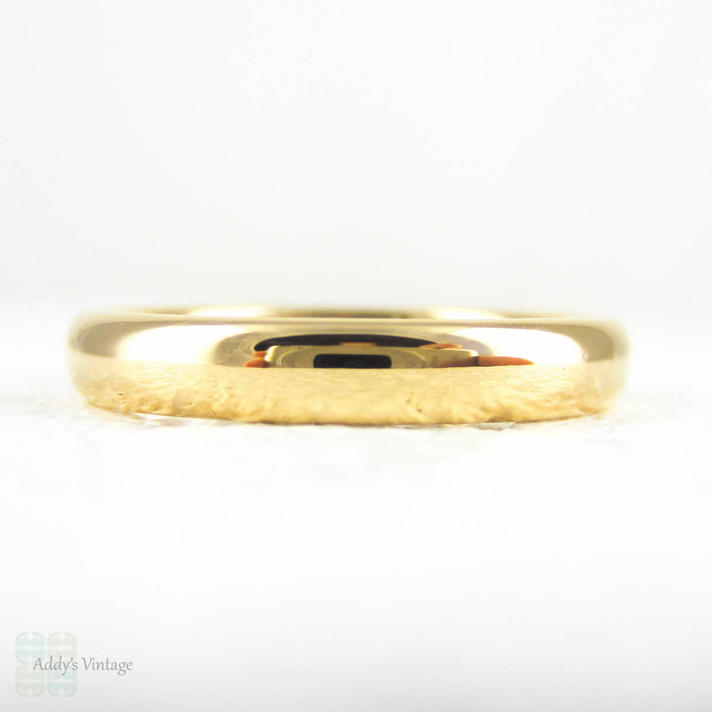 RESREVED. Art Deco 22 Carat Gold Wedding Ring. Court / Comfort Fit Yellow Gold Wedding Band, Hallmarked Chester 1930s. Size N / 6.75.