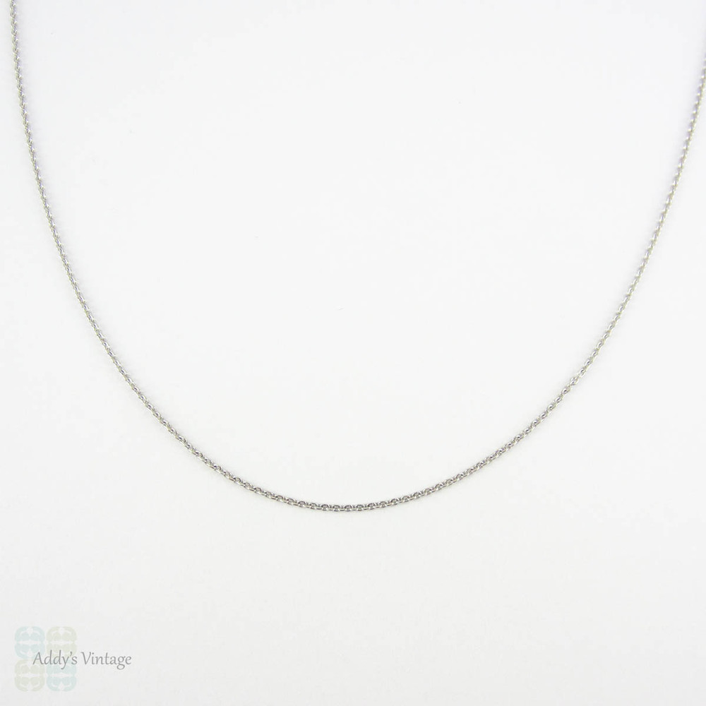 Platinum Trace Chain for Pendant, 40.5 cm / 16 inches, 1.85 grams.