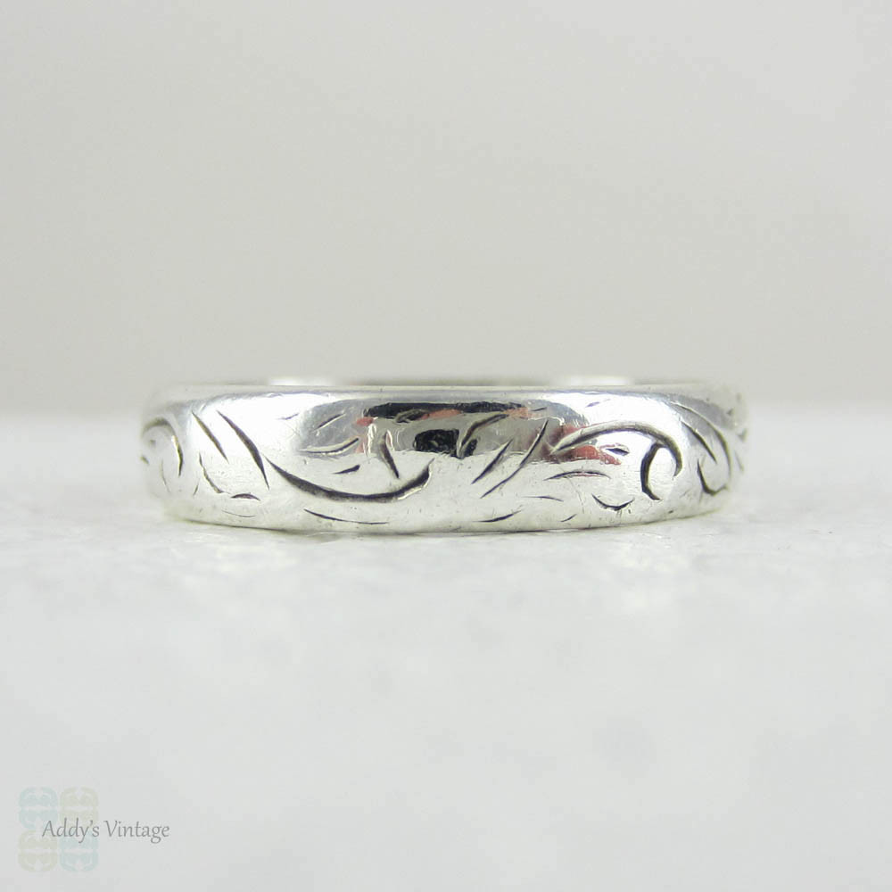 Vintage Engraved Silver Ring