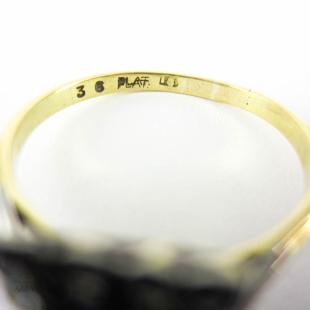 Art Deco Sapphire & Diamond Engagement Ring, Square Blue Sapphire with Milgain Detail Diamond Halo. Circa 1920s, 18ct Platinum.