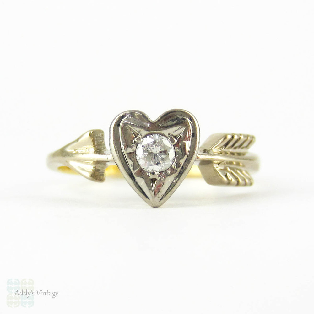 Heart and arrow on sale ring