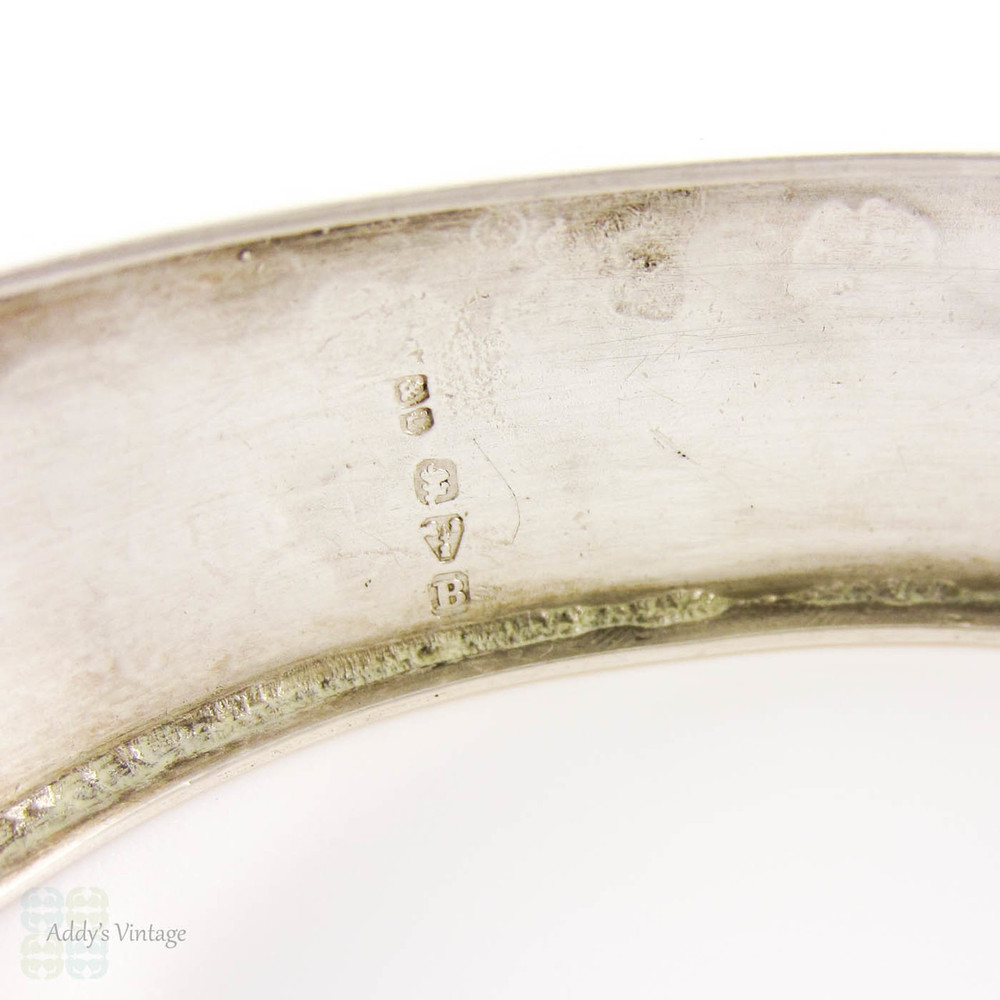 Victorian Silver & 9ct Gold Bangle Bracelet, Antique Bracelet with Rose, Green & Yellow Gold Flower Design. Circa 1880s.