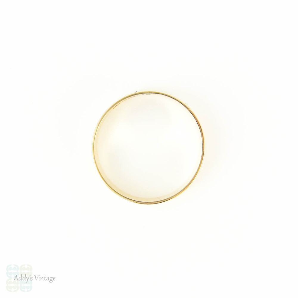 9ct Gold Wedding Ring, Vintage Ladies Medium Width Simple & Classic Wedding Band. Circa 1990s, Size M / 6.25.