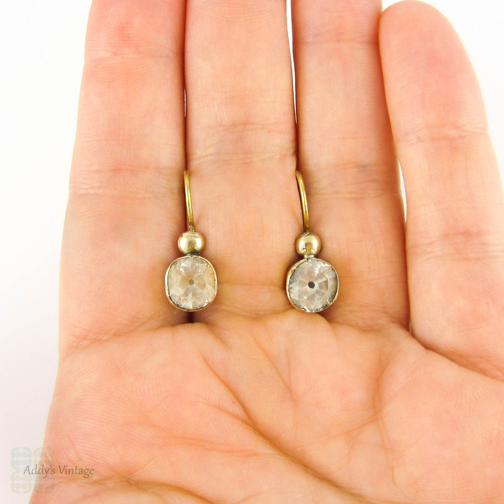 Edwardian Silver, Marcasite & Citrine Paste Drop Earrings (209U) | The Antique  Jewellery Company