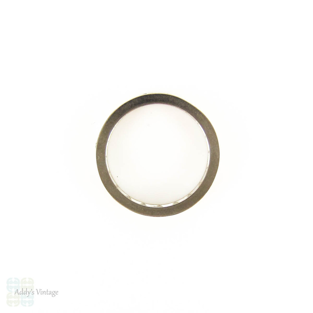 Vintage 1920s Diamond Eternity Ring, Art Deco 18ct White Gold Full Hoop Wedding Band. Size M / 6.25.