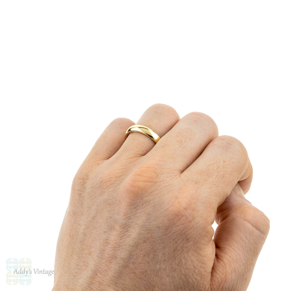 アクセサリー vintage 1960s 9k GOLD BAND RING Wishbone 9ct 9k Yellow Gold Band, Vintage 1960s Zig Zag