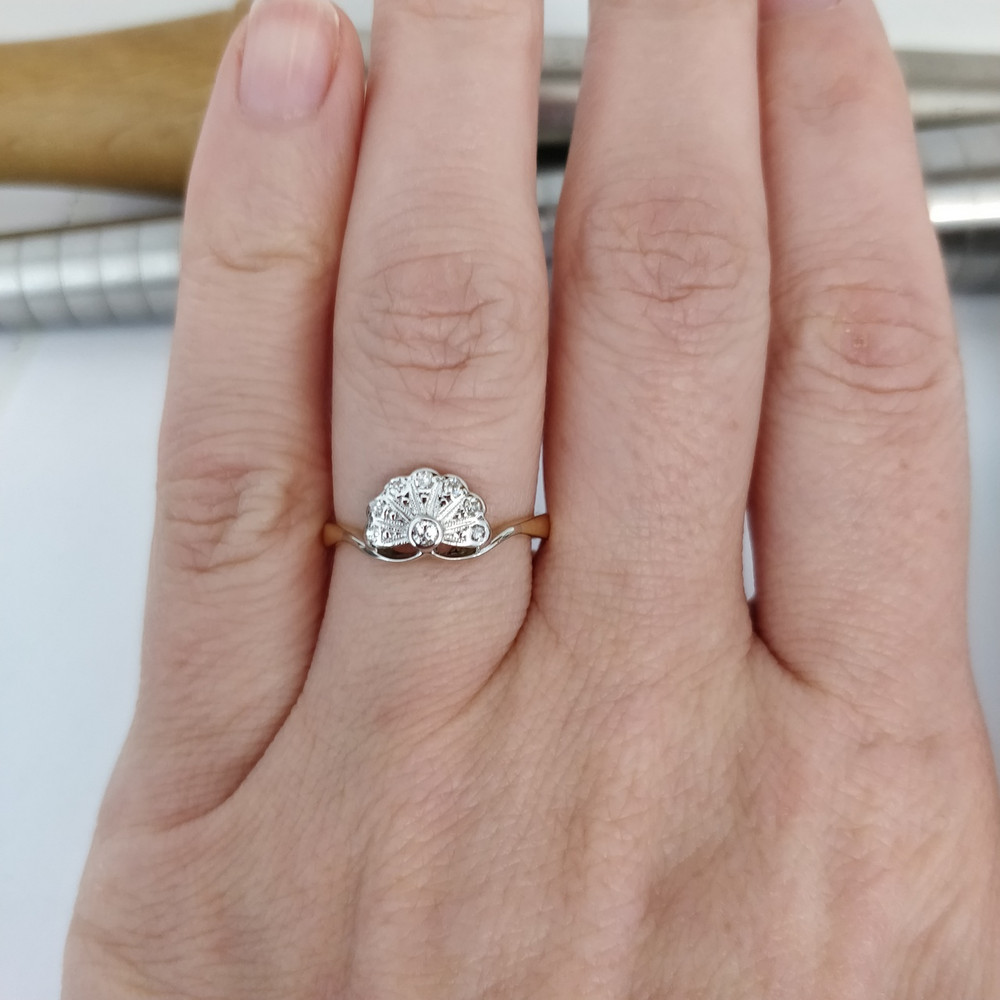 Art deco fan ring cheap