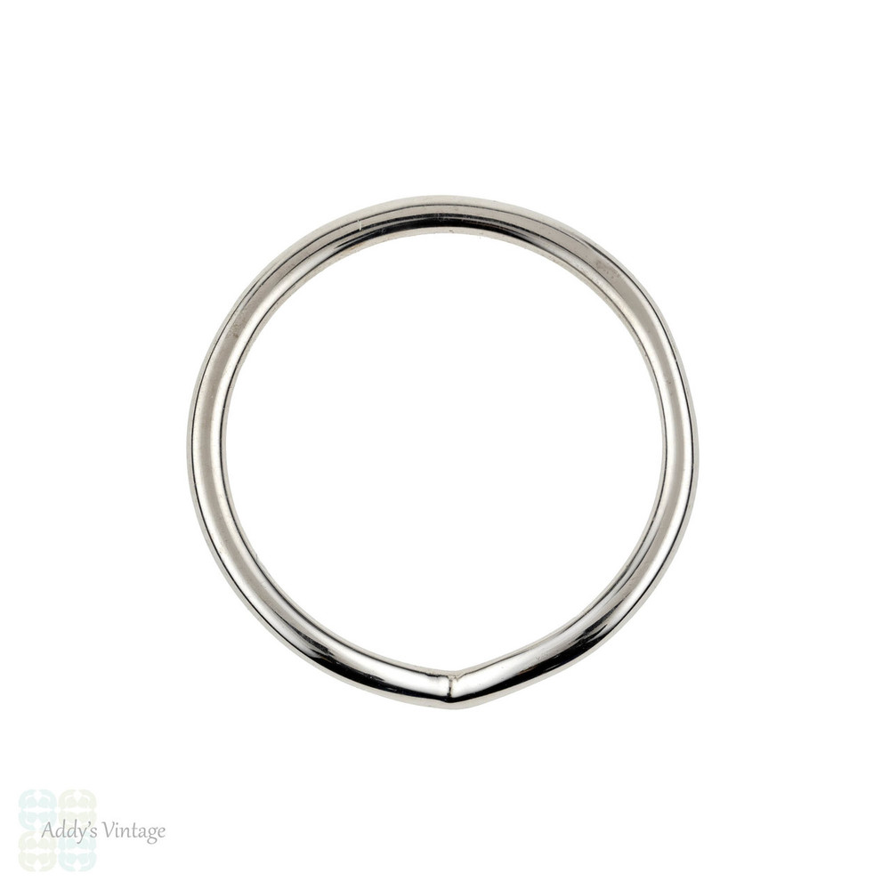 Handmade Wishbone 18ct Gold Wedding Ring, Recycled 18k Rose, Yellow or White Gold 1.5mm Chevron Band.