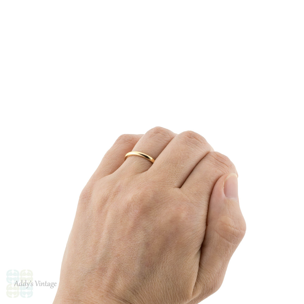 RESERVED Vintage 22ct Wedding Ring, 1950s Ladies 22k Gold Wedding Band. Size O.5 / 7.5.