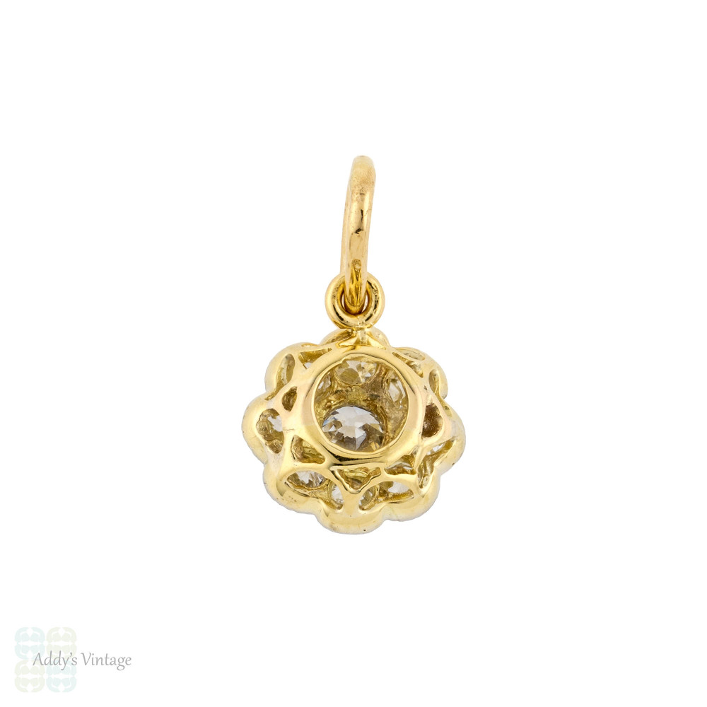 9ct White Gold Yorkshire Rose Charm Pendant