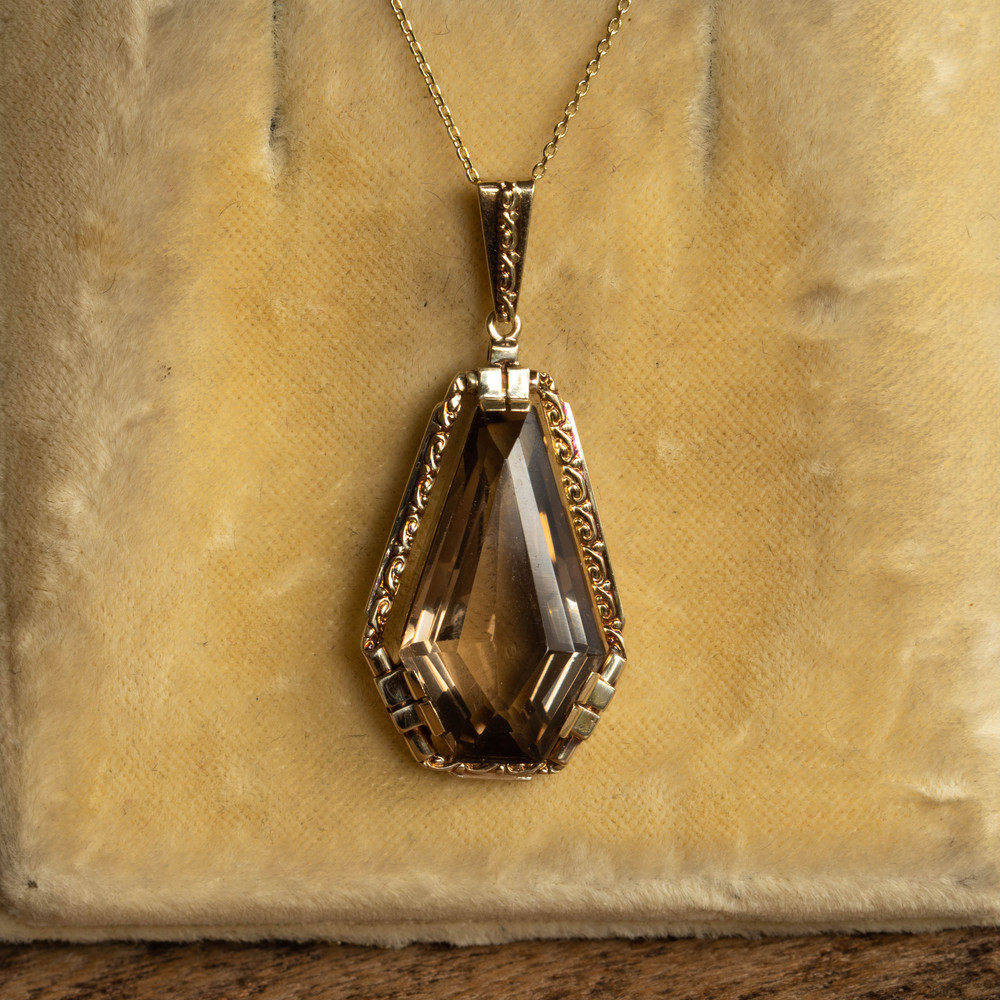 large smoky quartz pendant