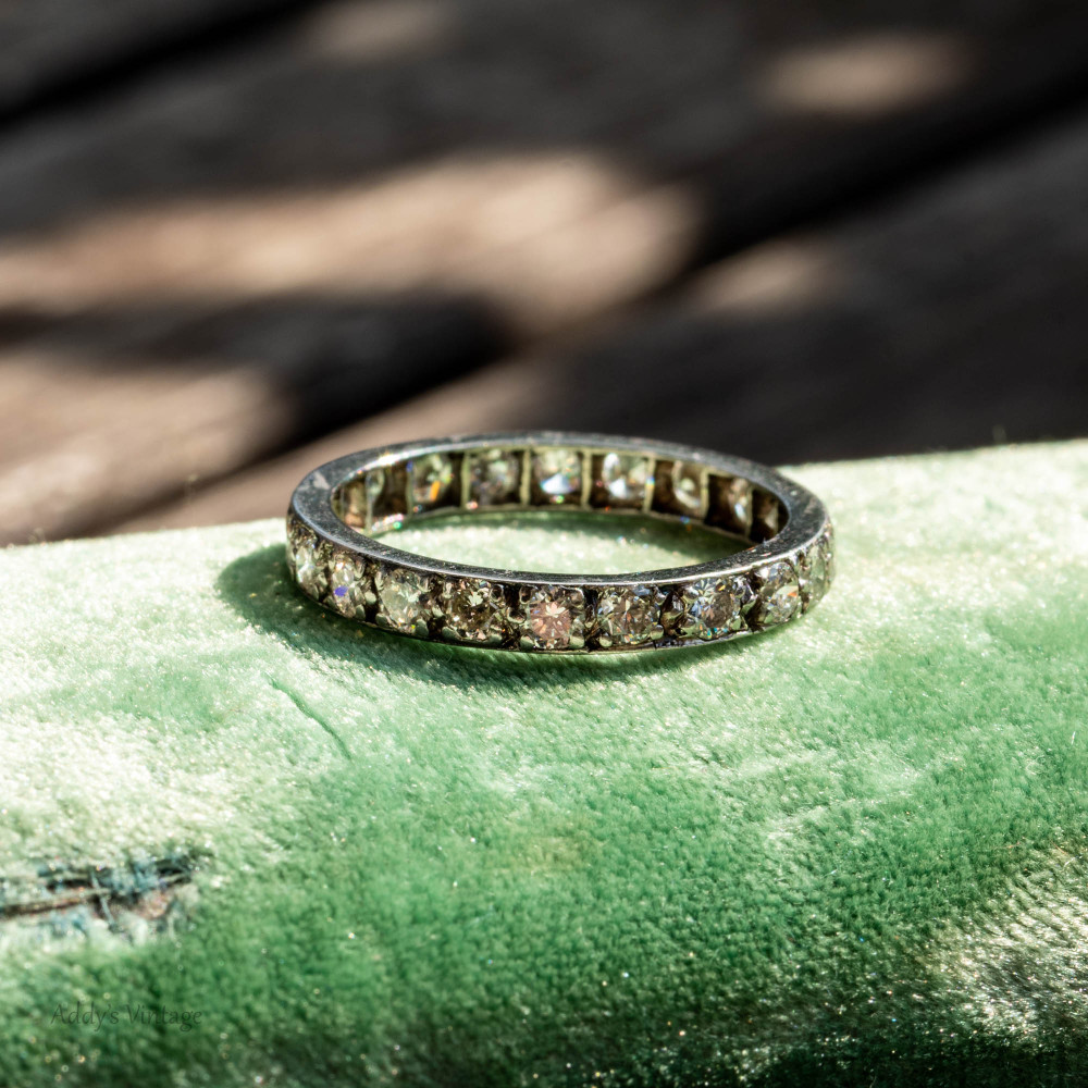 Vintage | Platinum Diamond Eternity Band at Voiage Jewelry