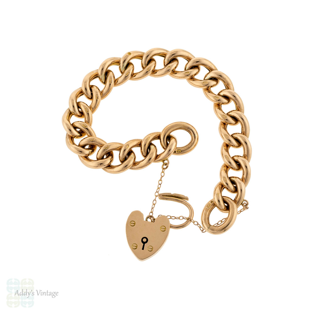 9ct Yellow Gold Flat Bevel Curb Bracelet | Silvermoon