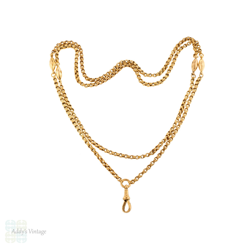 Antique 9ct Rose Gold Chain Necklace 