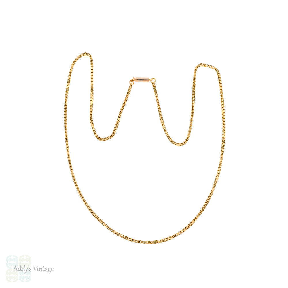 Coin Dot Box Link 14K Gold Chain Necklace, 23.25 in – Boylerpf