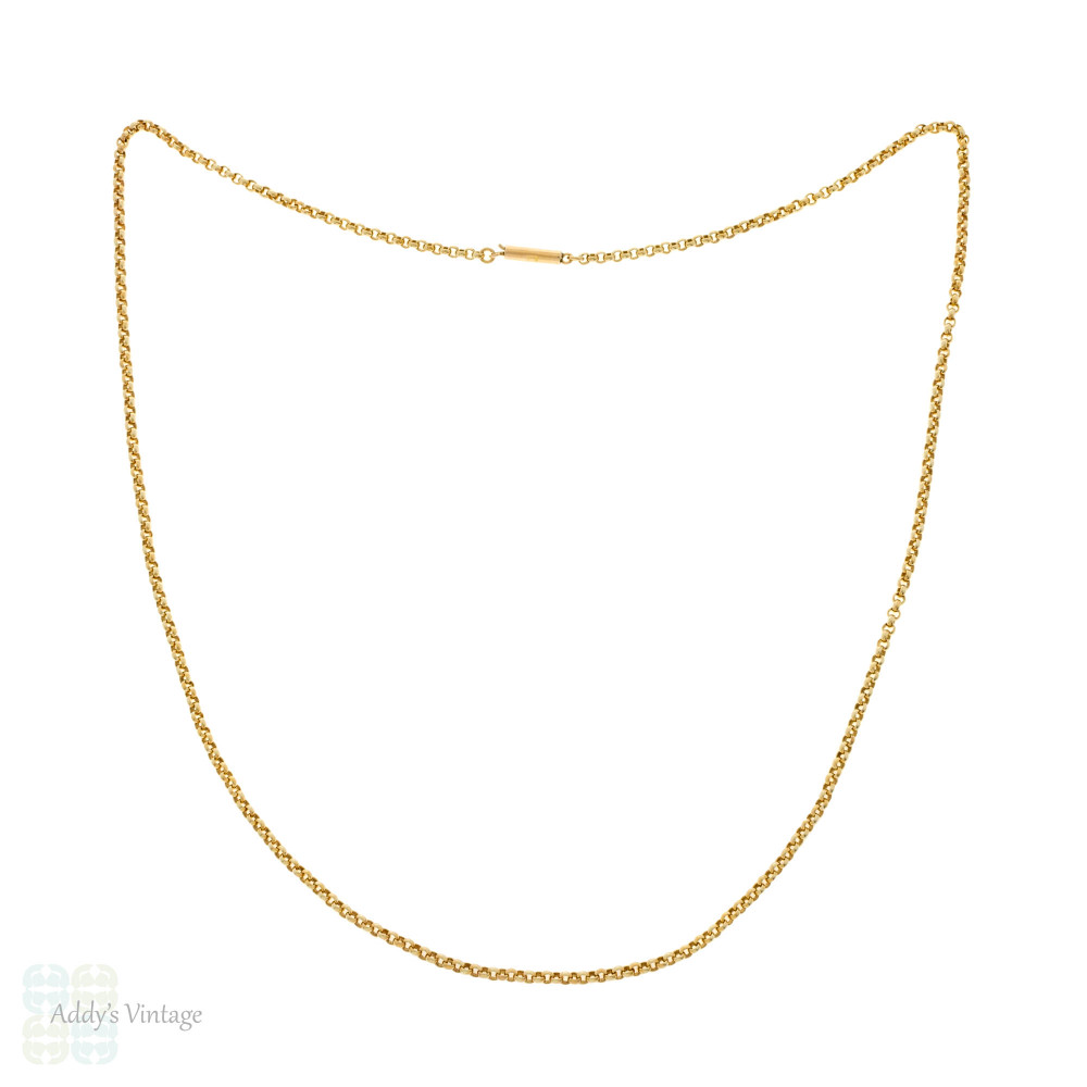 Antique 9ct Gold Chain with Barrel 