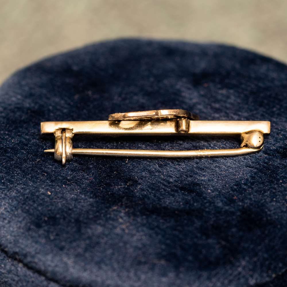 Vintage Diamond Initial "BB" Letter 9ct White Gold Brooch
