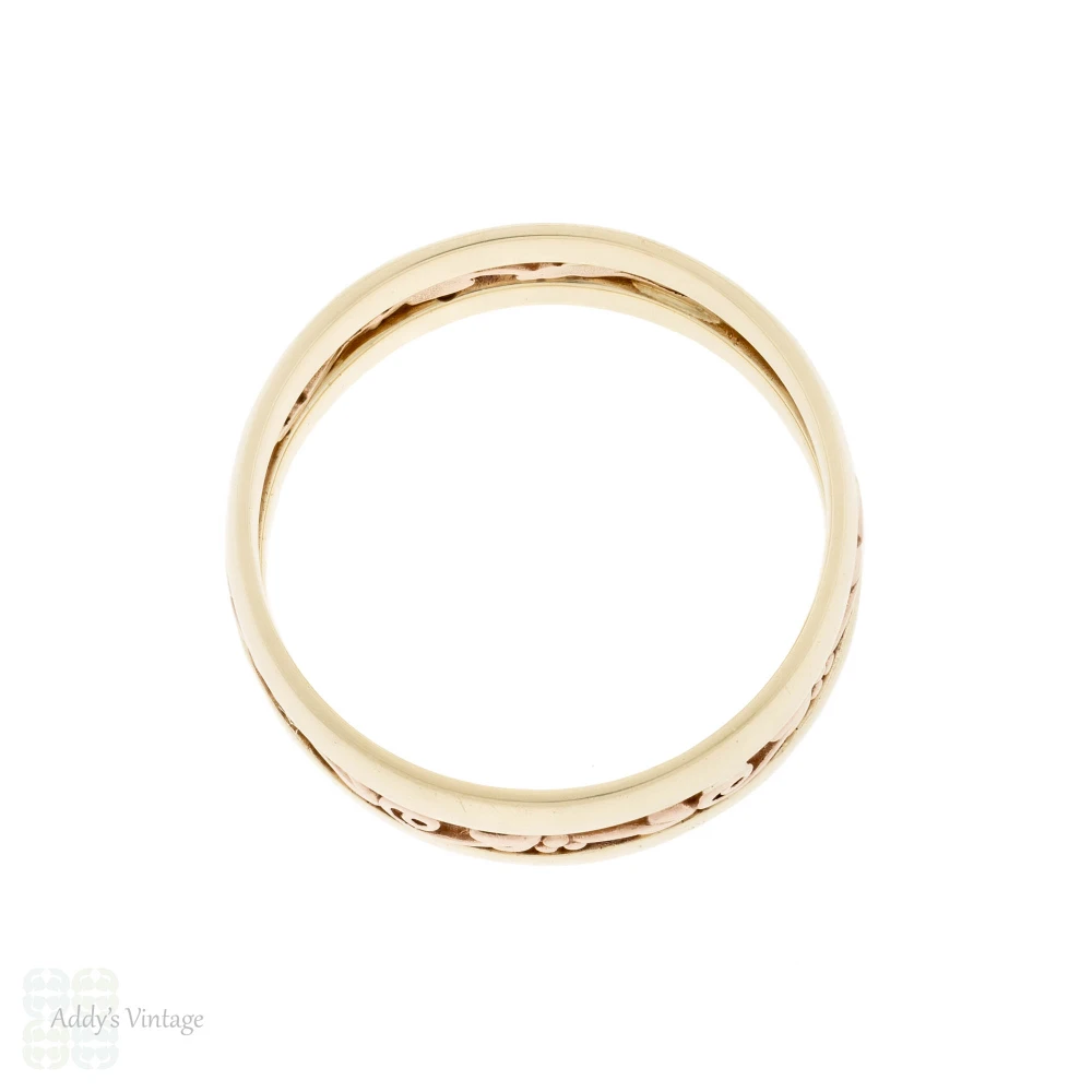 Welsh Clogau 9ct  Rose & Yellow Tree of Life Wedding Band, Size S / 9.25.