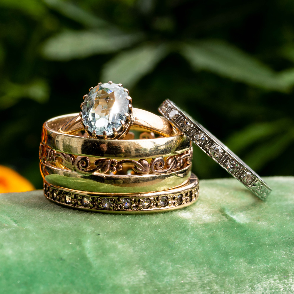 Welsh Clogau 9ct  Rose & Yellow Tree of Life Wedding Band, Size S / 9.25.