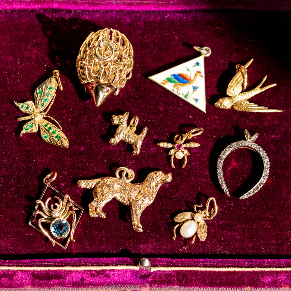 Antique Victorian Golden Pheasant Bird Pendant, 800 Silver & Enamel.