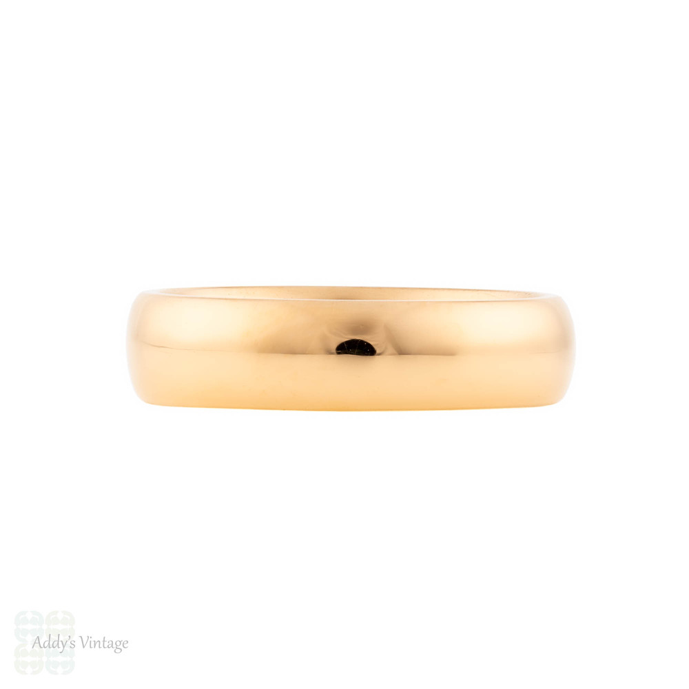 1920s Classic Vintage 22ct Gold Wedding Ring, Size M / 6.25 (8.1g