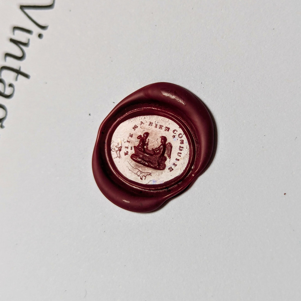 Antique Georgian Angel Intaglio, Engraved Paste Fob.
