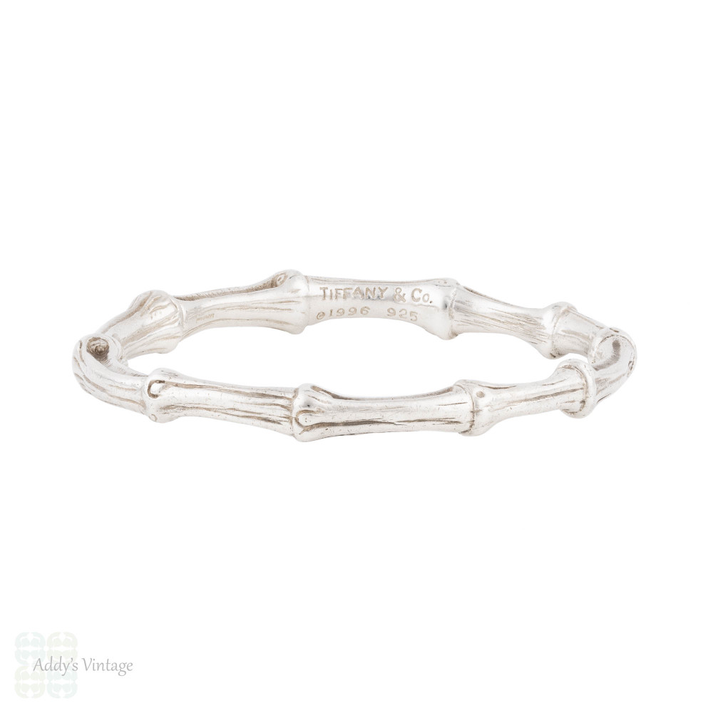 Vintage Sterling Silver Tiffany & Co Bamboo Bangle Bracelet