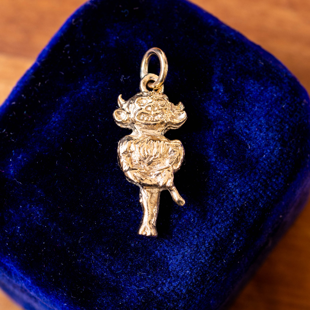 Vintage 9ct Gold Licoln Imp Pendant Lucky Charm.
